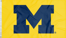 Load image into Gallery viewer, Gold 3x5 foot wide University of Michigan Flag for man cave decor
