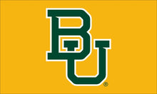 Load image into Gallery viewer, Gold Baylor Flag with Green BU Logo
