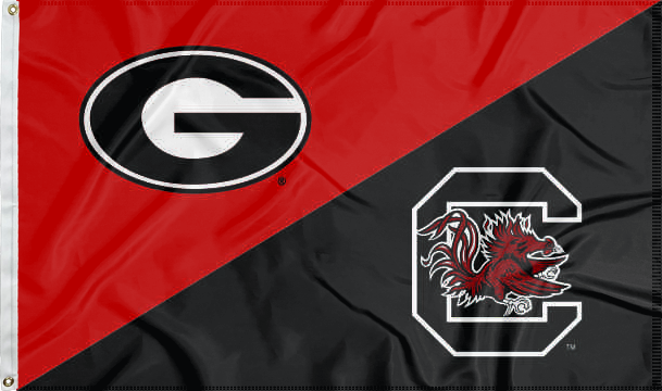 red and black Georgia South Carolina house divided flag