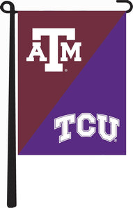 Texas A&M University - Texas Christian University House Divided Garden Flag