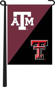 Texas A&M University - Texas Tech University House Divided Garden Flag