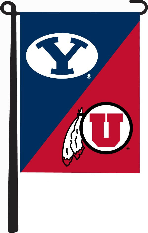 BYU - University of Utah House Divided Garden Flag