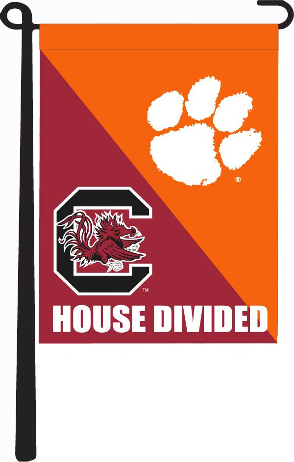 University of South Carolina - Clemson University House Divided Garden Flag