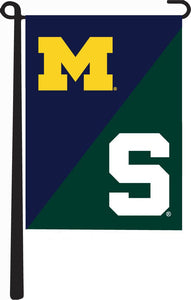 University of Michigan - Michigan State University House Divided Garden Flag