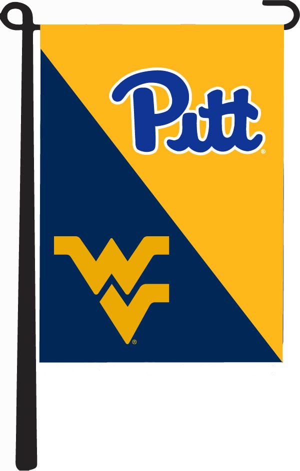 West Virginia University - University of Pittsburgh House Divided Garden Flag