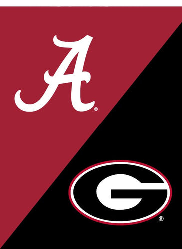 House Divided House Flag with University of Alabama and University of Georgia Logos