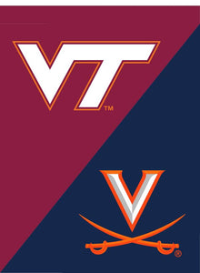 Virginia Tech University - University of Virginia House Divided House Flag