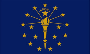 State of Indiana 3x5 Flag