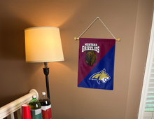 Load image into Gallery viewer, Montana Montana State House Divided garden flag hung inside dorm
