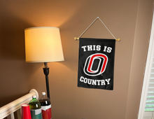 Load image into Gallery viewer, indoor display of this is UNO mavericks country garden flag for man cave decor
