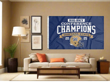 Load image into Gallery viewer, Montana State BIG SKY Conference champions flag for man cave decor

