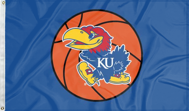 3x5 University of Kansas Basketball Flag for tailgate decor