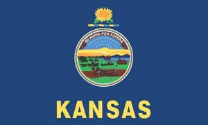 State of Kansas 3x5 Flag