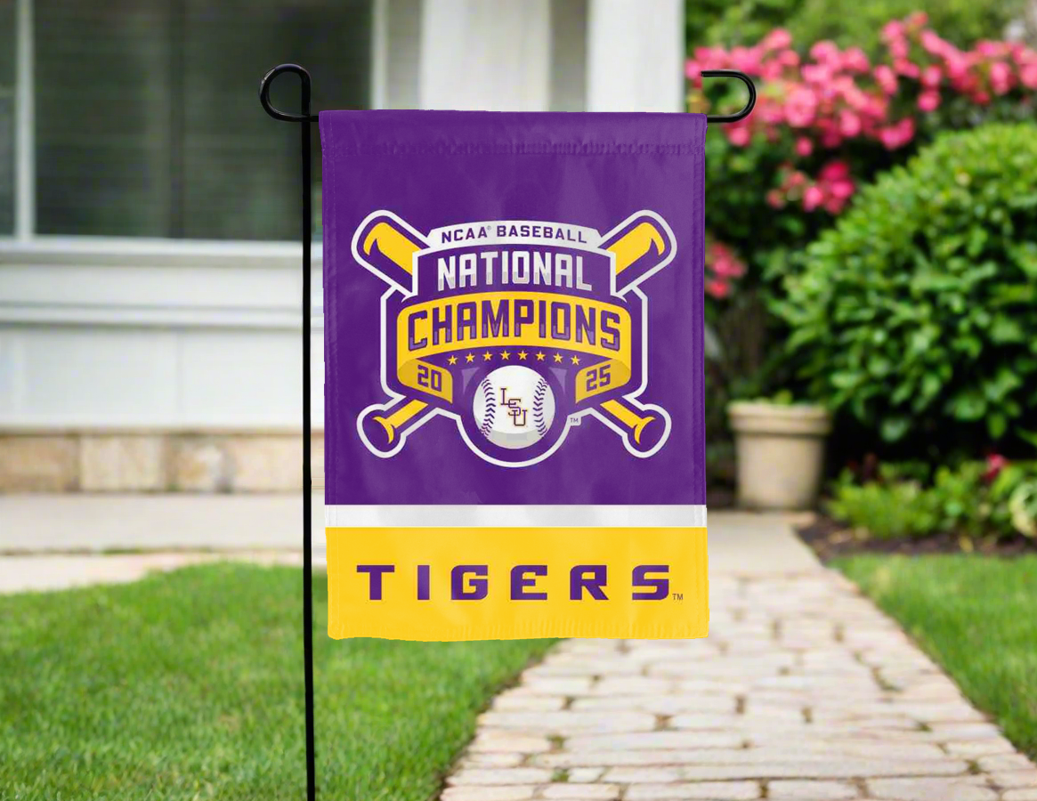 LSU Tigers Acadian Garden Flag – 13x18 Inch, Purple Polyester, NCAA Yard Banner