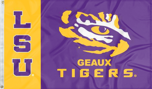 LSU Geaux Tigers 3x5 flag for man cave decor