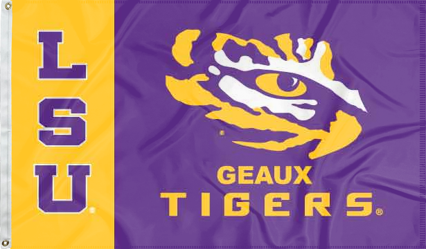 LSU Geaux Tigers 3x5 flag for man cave decor