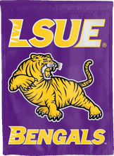 Load image into Gallery viewer, lsue bengals double sided house flag for man cave decor
