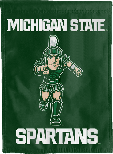 Michigan State Sparty Spartan double sided House flag