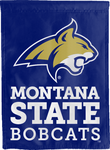 blue Montana State Bobcats House Flag 