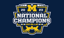 Load image into Gallery viewer, University of Michigan - 2023 College Football Playoffs National Champions 3x5 Flag
