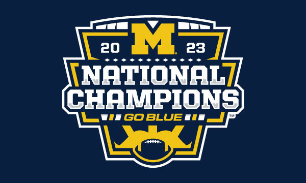 University of Michigan - 2023 College Football Playoffs National Champions 3x5 Flag