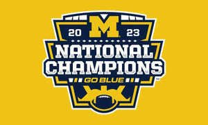 University of Michigan - 2023 College Football Playoffs National Champions 3x5 Flag