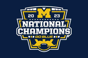 University of Michigan - 2023 College Football Playoffs National Champions 4x6 Flag