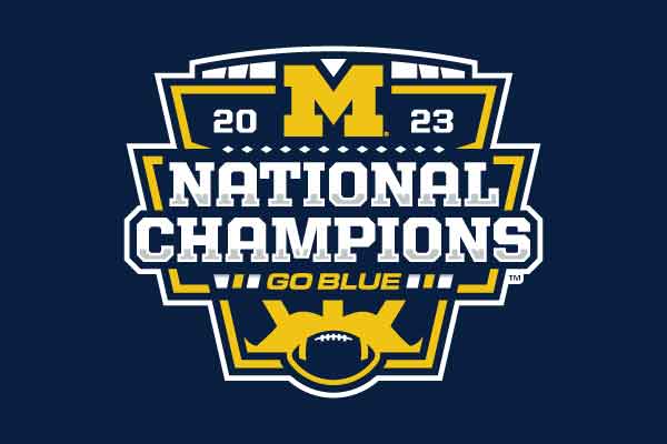 University of Michigan - 2023 College Football Playoffs National Champions 4x6 Flag