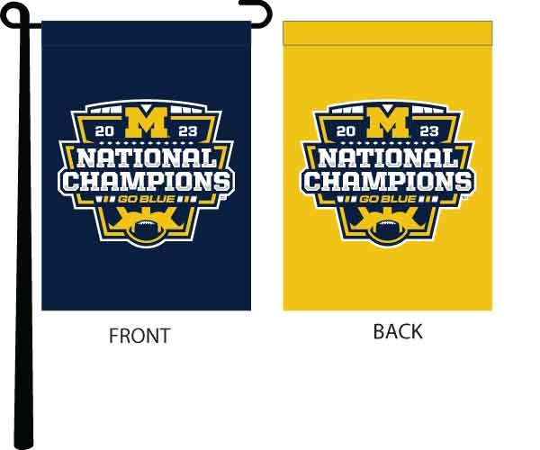 University of Michigan - 2023 College Football Playoffs National Champions Garden Flag