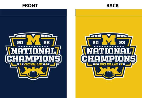 University of Michigan - 2023 College Football Playoffs National Champions House Flag