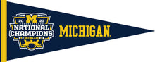Load image into Gallery viewer, 12x30 University of Michigan 2023 College Football Playoffs National Champions Pennant
