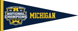 12x30 University of Michigan 2023 College Football Playoffs National Champions Pennant