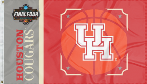 Houston Basketball Men's Final Four 3x5 Flag for indoor home décor