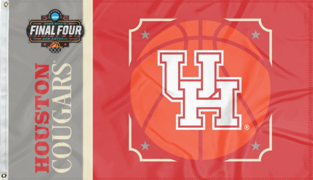 Houston Basketball Men's Final Four 3x5 Flag for indoor home décor