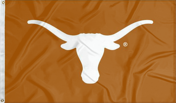 Orange University of texas applique flag for sports decor