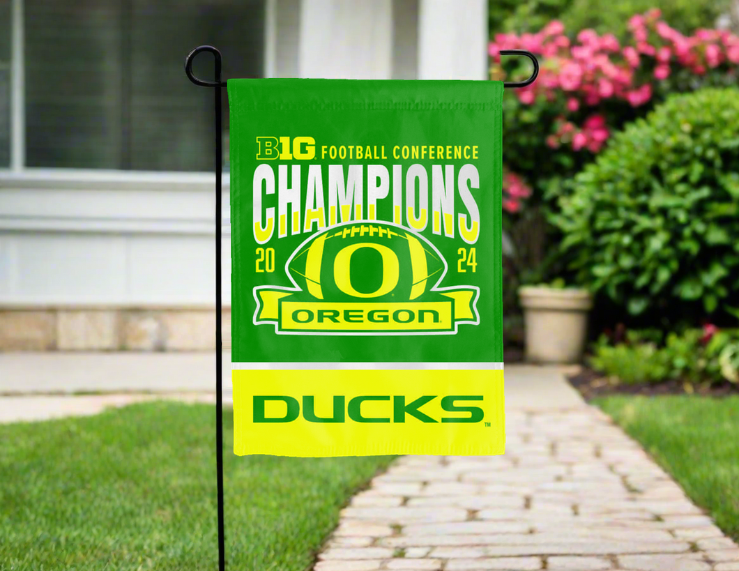 oregon big 12 football champions 2024 garden flag for yard decor