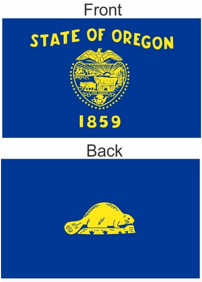 State of Oregon 3x5 Flag