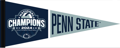 12 by 30 inch long Penn State NCAA Women's Volleyball Championship 2024 Champions Pennant