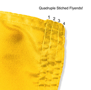 Quadruple Stitched Flyends of Gold 3x5 ASU Flag with ASU Sun Devils Logo 