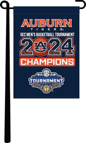 Blue 13x18 Auburn SEC Men's Basketball Tournament Champions Garden Flag 2024
