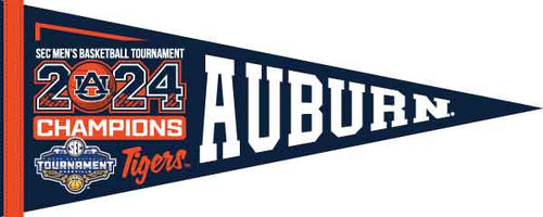 Blue Auburn SEC Men's Basketball Tournament Champions Pennant 2024
