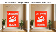 Load image into Gallery viewer, sam houston bearkats logo reading correctly on both sides of house flag
