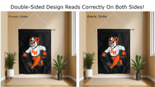 Load image into Gallery viewer, sammy bearkat logo reading correctly on both sides of sam houston house flag
