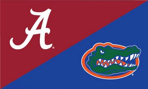 University of Alabama - University of Florida 3x5 House Divided Flag