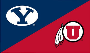 BYU - University of Utah 3x5 House Divided Flag