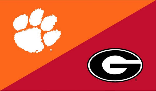 3x5 House Divided Flag with Clemson University and University of Georgia Logos