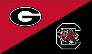 3x5 House Divided Flag with University of Georgia and University of South Carolina Logos