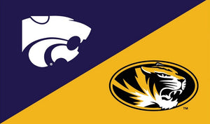 Kansas State University - University of Missouri 3x5 House Divided Flag