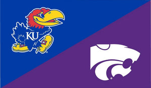 University of Kansas - Kansas State University 3x5 House Divided Flag