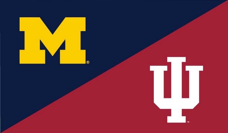University of Michigan - Indiana University 3x5 House Divided Flag